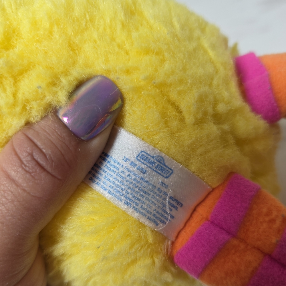 Vintage 1988 Big Bird Plush Sesame Street Playskool Yellow Stuffed Toy Rare - Picture 6 of 7